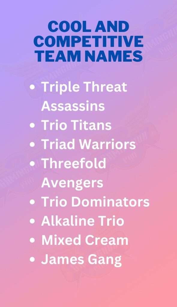Cool and Competitive Team Name