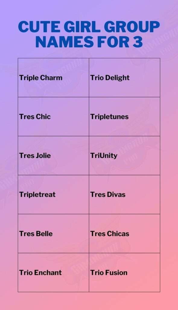 Cute Girl Trio Team Name